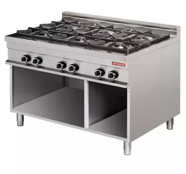 Masina de gatit cu 6 arzatoare, alimentare Gaz, putere 48 kw