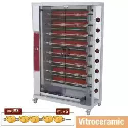 Rotisor pentru pui vitroceramic, 8 tije