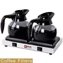 Plita incalzit, 2 carafe cafea