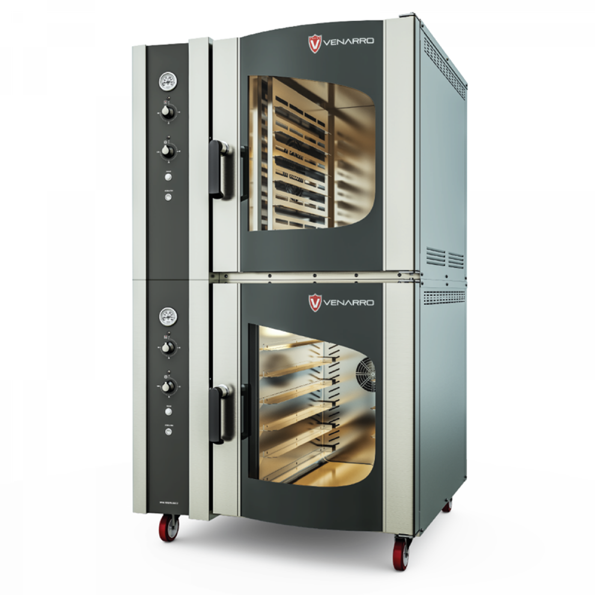 Cuptor de patiserie electric sau gaz cu opțiune digitală, 6-8 tavi