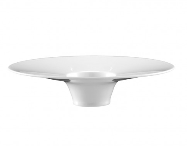 Farfurie Adâncă Ovală – 22 cm, Porțelan Alb, Model Mandarin