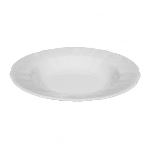 Farfurie Adâncă – 23 cm, Porțelan Alb, Design Reliefat, Model Salzburg