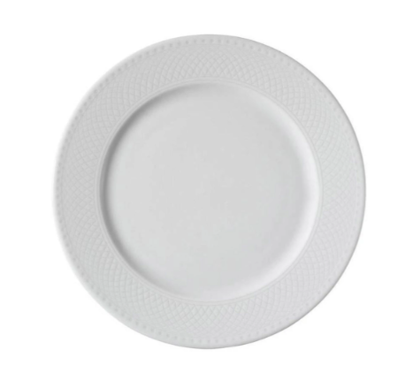 Farfurie Întinsă Simplă – 20 cm, Porțelan Alb, Design Minimalist, Model Zümrüt
