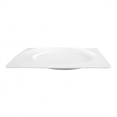 Farfurie Mic Dejun Pătrată – 25x21 cm, Porțelan Alb, Model Paso