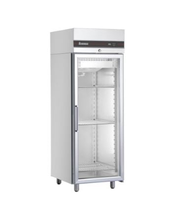 Vitrină Frigorifică sau Congelator Profesional cu Uși din Sticlă – Răcire Ventilată, Inox, Economie Energetică