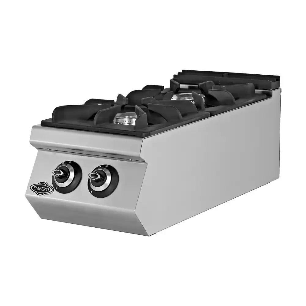 Plita cu 2 arzatoare de banc, alimentare Gaz, putere 17.48 kw