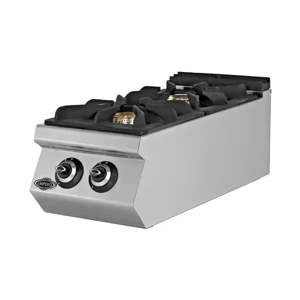 Plita cu 2 arzatoare de banc, alimentare Gaz, putere 14.3 kw