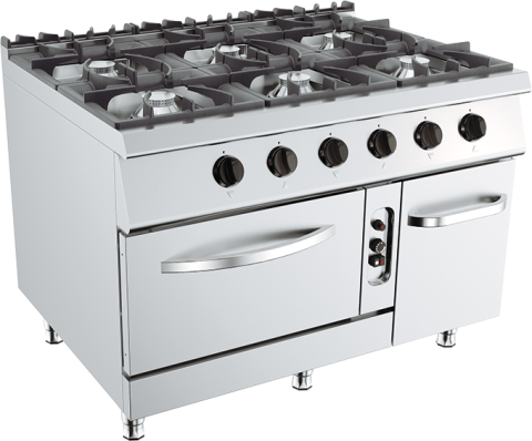 Masian de gatit cu 6 arzatoare, alimentare Gaz, putere 58.5 kw