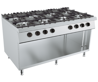 Masina de gatit cu 8 arzatoare, alimentare Gaz, putere 80 kw