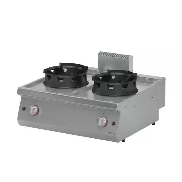 Plita cu 2 arzatoare Tip Wok de banc, alimentare Gaz, putere 27 kw
