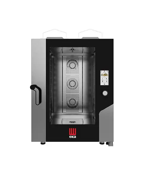 CUPTOR COMBINAT GAZ AUR CONVECȚIE 10 TAVI 2/1 GN CU ECRAN TACTIL