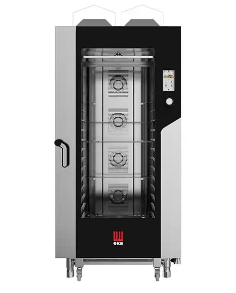CUPTOR COMBINAT GAZ AUR CONVECȚIE 16 TAVI 600 X 400 MM CU ECRANS TACTIL