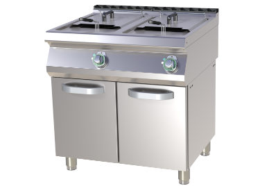 Fripteuza cu dulap incorporat, Alimentare Gaz, Capacitate 17 L + 17L, Putere 28 kw