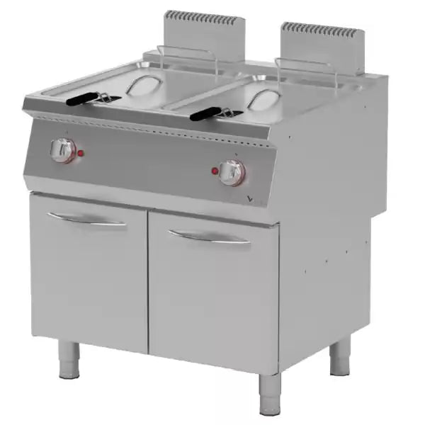 Fripteuza cu dulap incorporat, Alimentare Gaz, Capacitate 10+10 L, Putere 32 kw