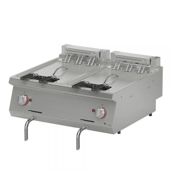 Friteuza de banc, Aimentare Electrica, Capacitate 13 L+13 L, Putere 21.6 kw