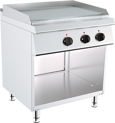Grill Electric cu Depozitare 7,2 kW - Striat, 3 Zone de Gătit