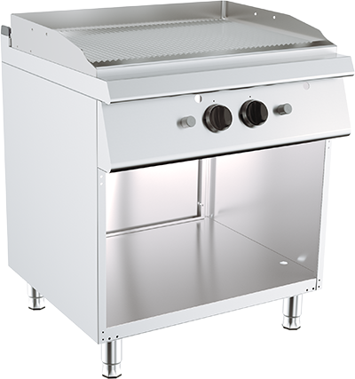 Grill Gaz cu Depozitare 13 kW - Striat, 2 Zone de Gătit