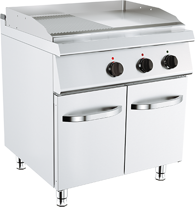 Grill Electric cu Dulap 7,2 kW - Neted / Striat, 3 Zone de Gătit