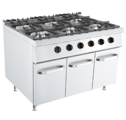 Mașină de gătit (gaz) cu dulap 39 kW - 6 zone de gătit