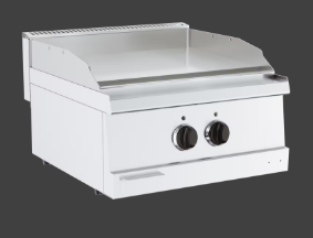 Gratar striat cromat, Alimentare Electrica, 2 zone de gatit, pe banc