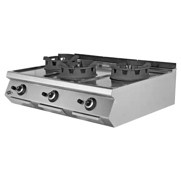 Plita cu 3 arzatoare Tip Wok de banc, alimentare Gaz, putere 54 kw
