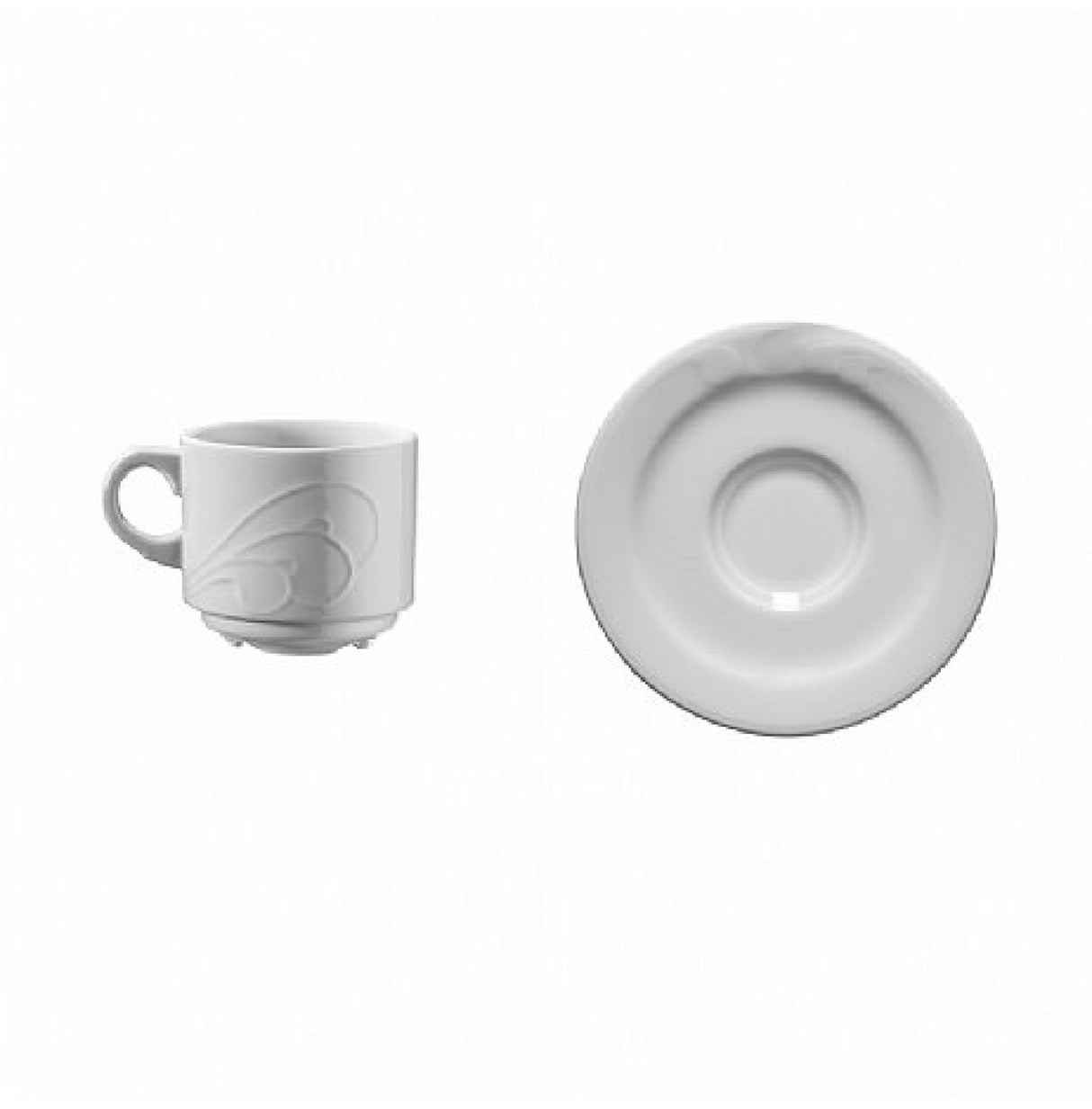 Set de Cești Espresso din Porțelan 130 cc – Seria Neptune