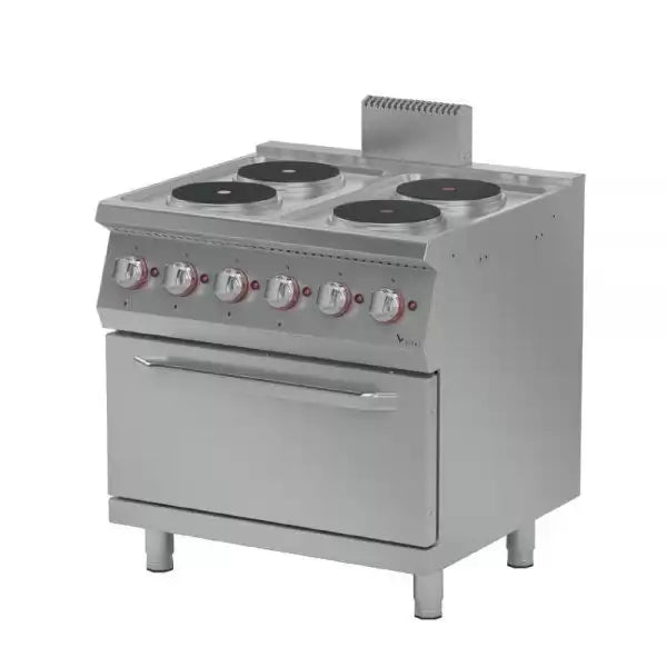 Masina de gatit cu 4 arzatoare si cuptor electric, alimentare Electric, putere 15.4 kw