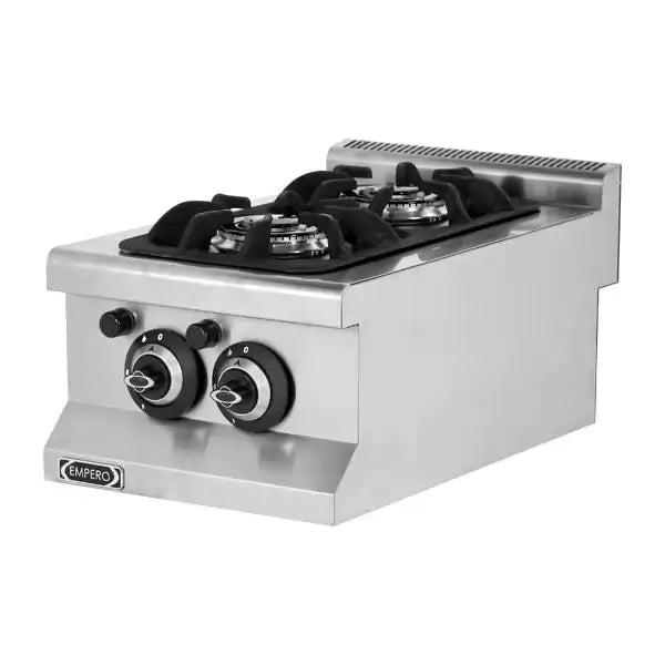 Mașină de gatit pe gaz cu 2 arzatoare, 400x635x285 mm