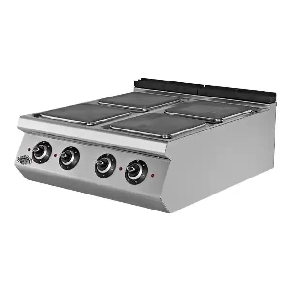 Plita cu 4 placi patrate, alimentare electrica, putere 16 kw