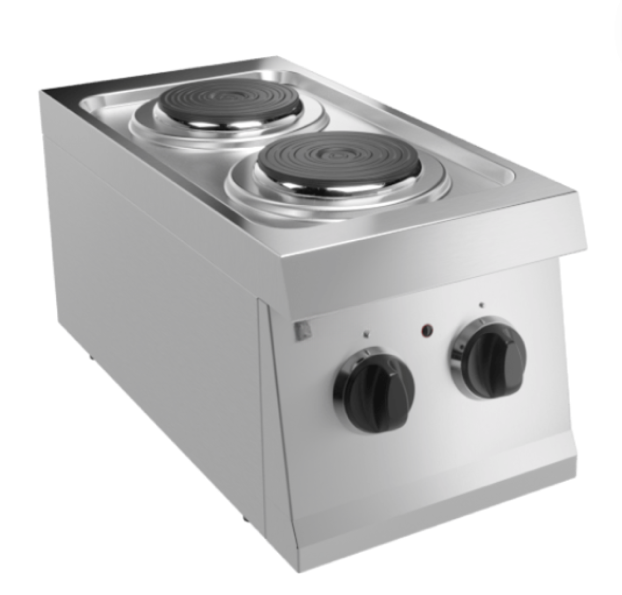 Plita electrica de banc cu 2 zone de gatit, 300x600x300 mm