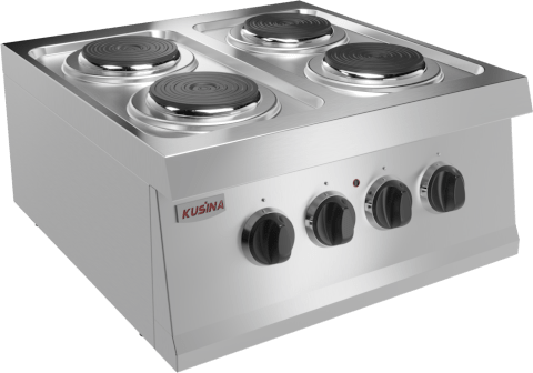 Plită electrică cu 4 plăci Ø 150 mm, 6 kW