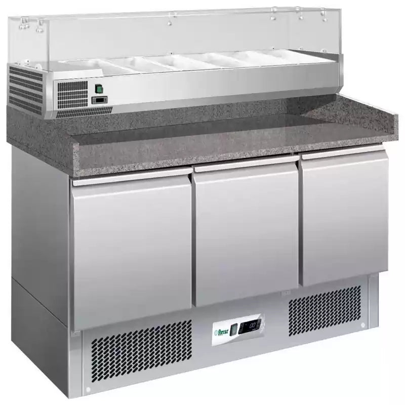 SALADETA INGREDIENTE PIZZA FRIGORIFICE STATIC 1400 x 700 x 1020 MM