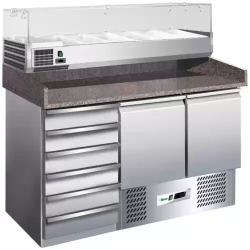SALADETA INGREDIENTE PIZZA FRIGORIFICE STATIC 1400 x 700 x 1020(h) MM