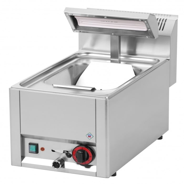 Aparat de Menținere la Cald pentru Cartofi Prăjiți cu Lampă Ceramică – GN 1/2, 0.85 kW, Inox
