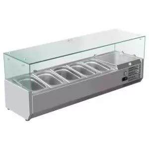 VITRINE FRIGORIFĂ PIZZA STATIC 1200 x 335 x 230/435(h) MM