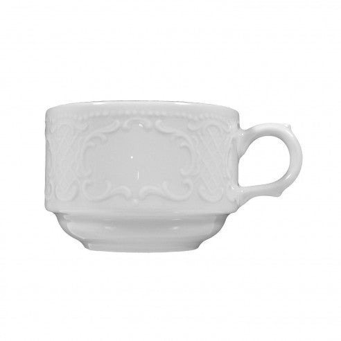 Ceașcă de Cafea 180 ml – Porțelan Alb, Model Salzburg