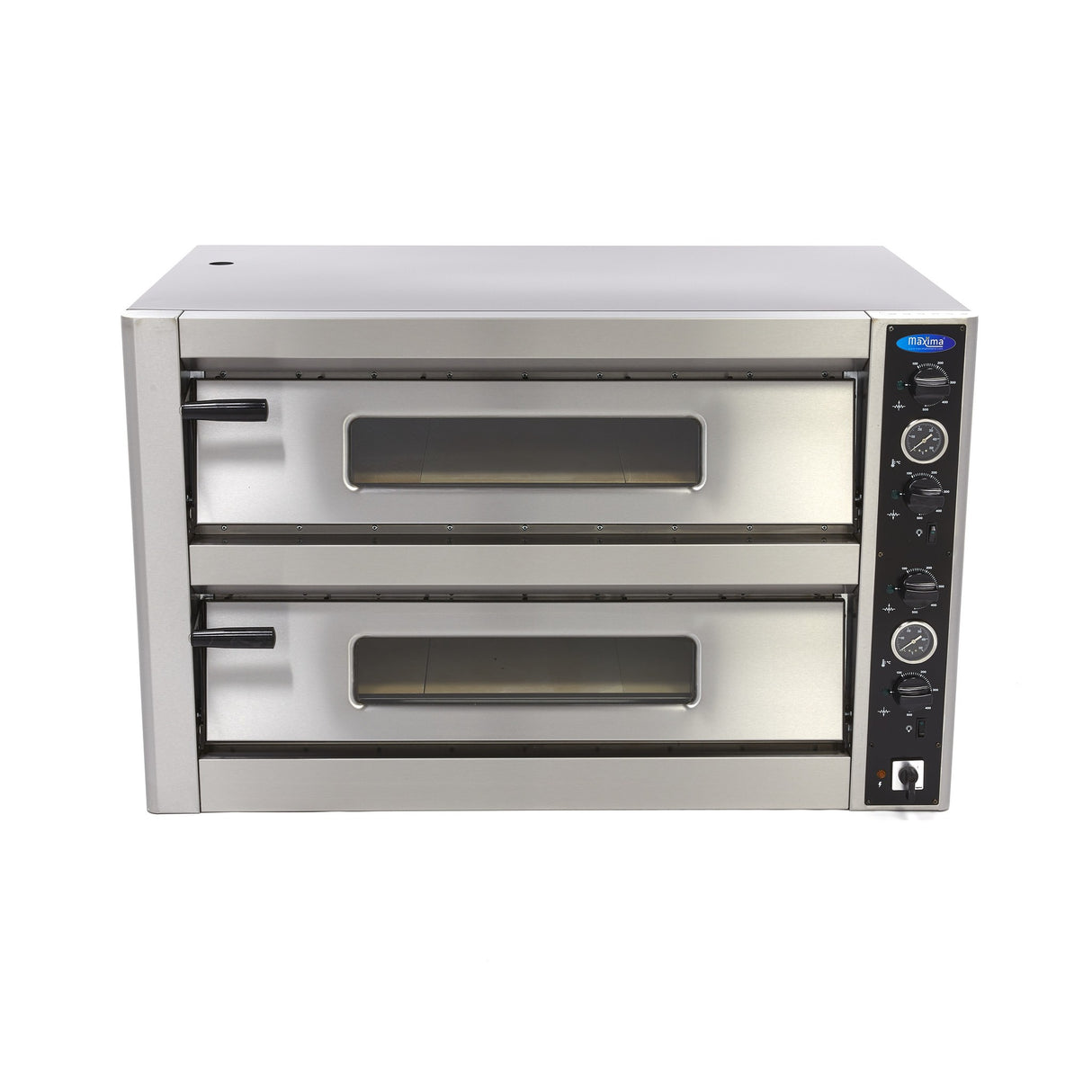Cuptor Electric Profesional Dublu pentru Pizza, 2 Camere, 4+4 Pizza Ø33cm