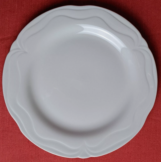 Farfurie Plată 25 cm – Porțelan Alb, Design Clasic, Model Plaza