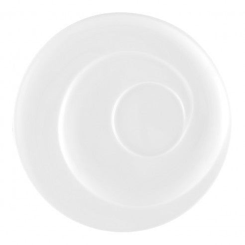 Farfurioară Rotundă – 17 cm, Porțelan Alb, Design Reliefat, Model Paso