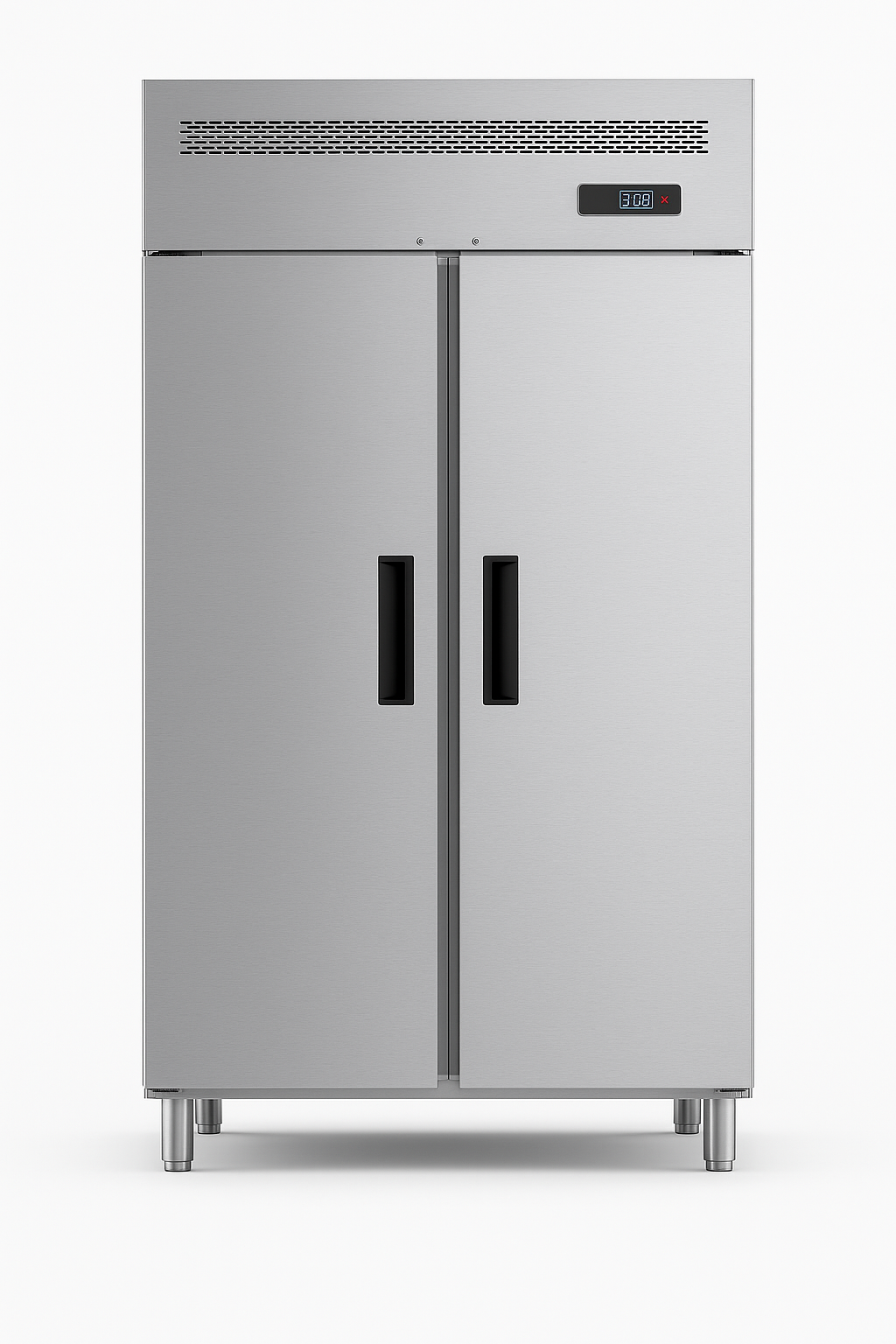 Frigider profesional cu 2 uși, capacitate 1400 litri, inox