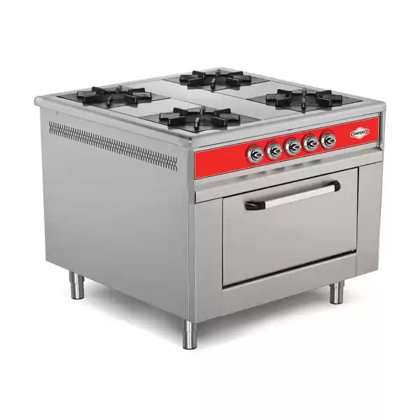 Masina de gatit cu 4 zone de gatit si cuptor, alimentare Gaz, putere 40 kw