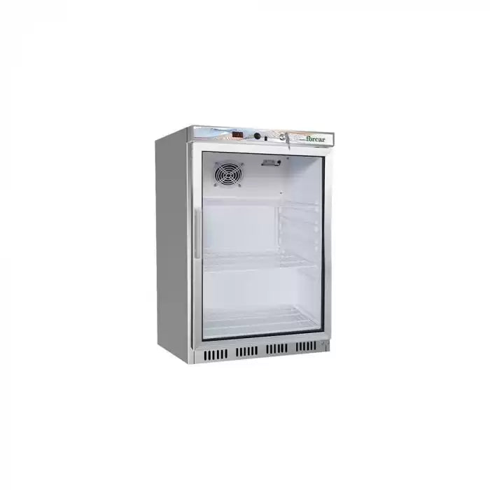 Dulap congelare inox cu usa din sticla, 120 litri